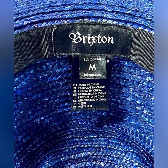 Brixton - Joanna Hat- Wide-brim Straw  Hat - Pacific Blue w/ Purple Undertones. - Picture 13 of 16